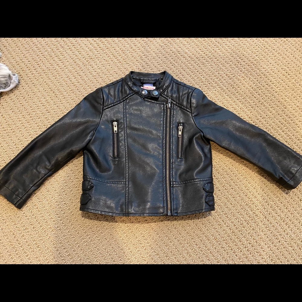 Girls black leather jacket